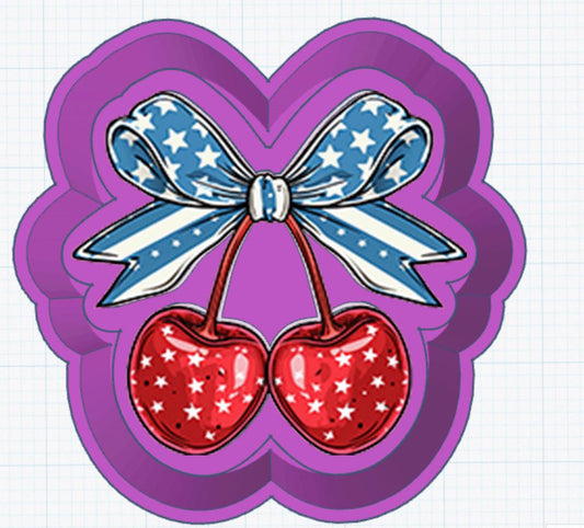 4th of July Cherry Bow STL File